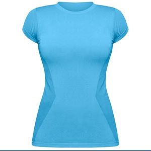 Sea blue Hylete Circuit Performance SS Crew -NWT-L